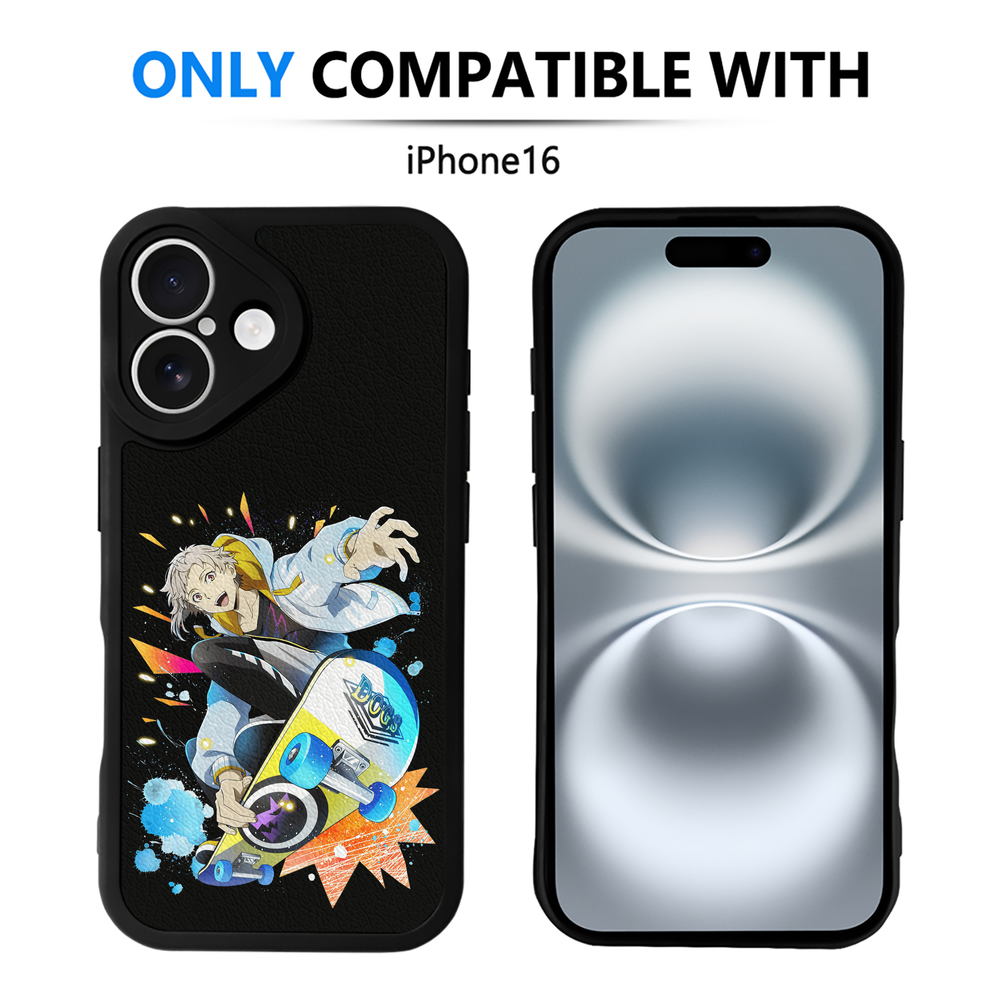 （画像用） 文豪ストレイドッグス Bungo Stray Dogs 【iPhone 16シリーズ対応】シリコンスマホケース（レザー調） 材質：シリコン